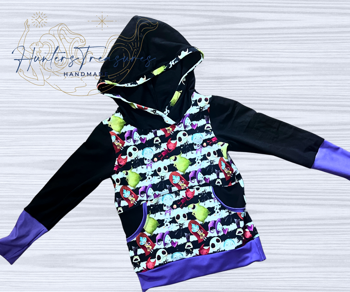 9Y-12Y Grow With Me Hoodie in NBC Stripe