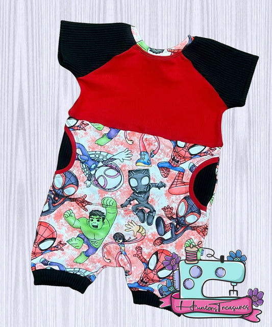 4T Spidey Lumberjack Romper