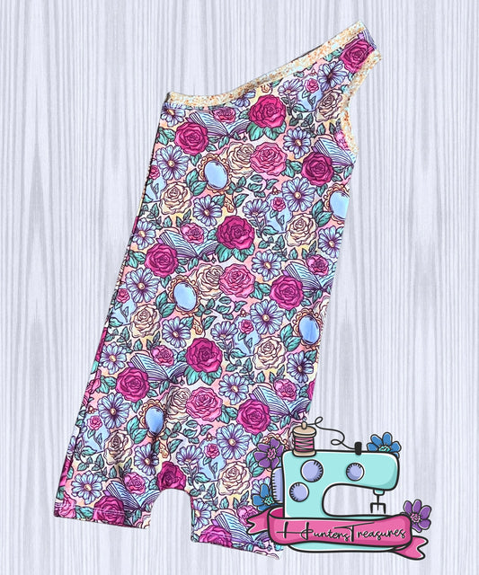 Kids 7 One Shoulder Shorties Leo in Beauty’s Floral