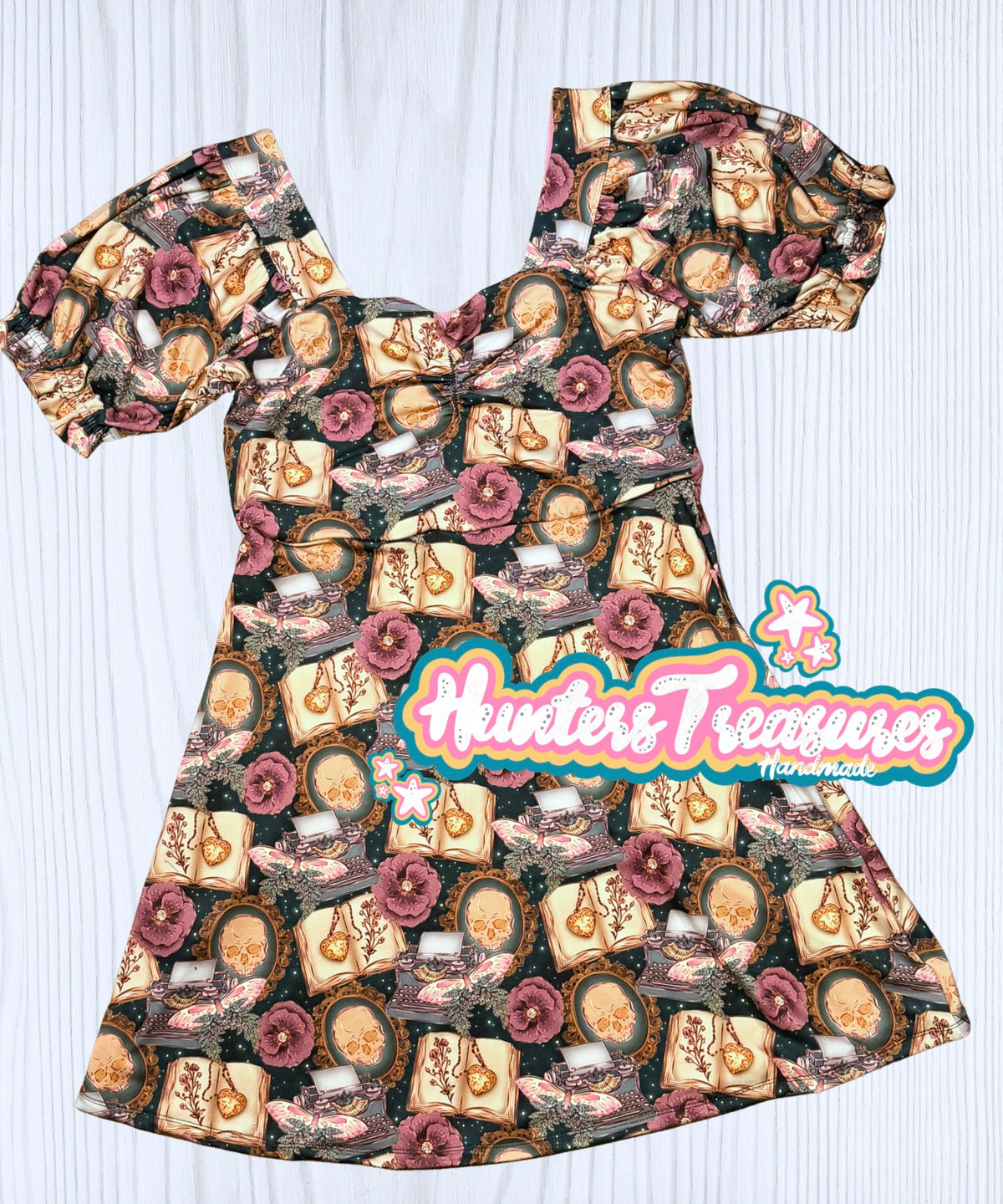 L Persephone Dress in Antique Books
